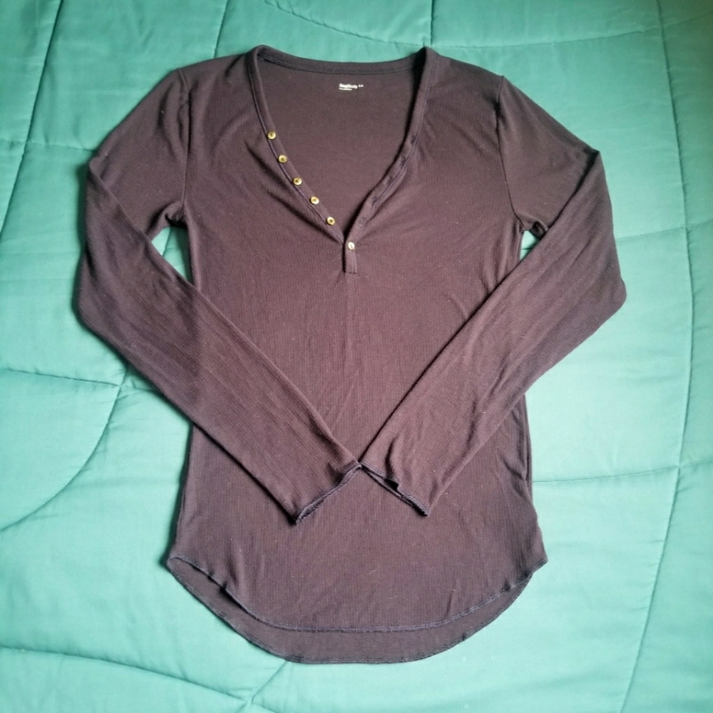 Dark Purple Gap Body Long Sleeve Tee